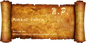 Makkai Petra névjegykártya
